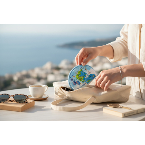 Πορτοφόλι Souvenir μπρελόκ mini - PVC - Greece - 10*8*3cm - 871779