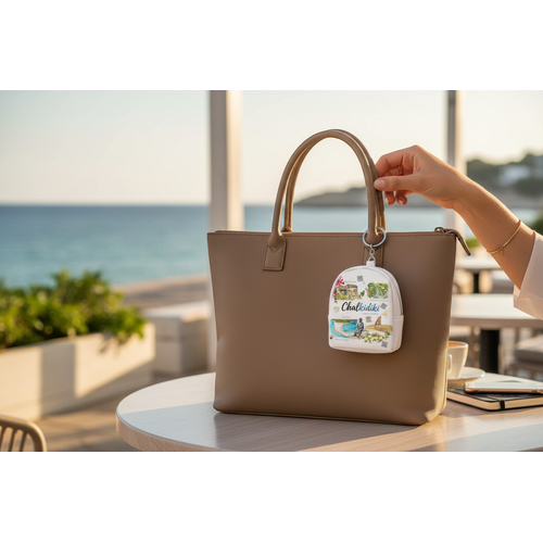 Πορτοφόλι Souvenir μπρελόκ mini - PVC - Chalkidiki - 7*9*4.5cm - 871780