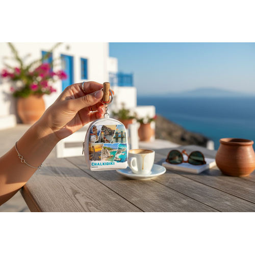 Πορτοφόλι Souvenir μπρελόκ mini - PVC - Chalkidiki - 7*9*4.5cm - 871781