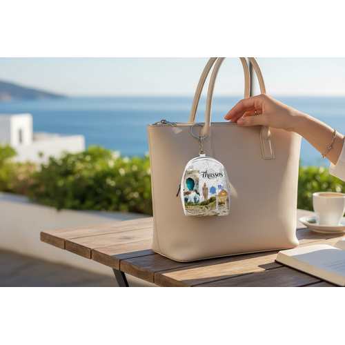 Πορτοφόλι Souvenir μπρελόκ mini - PVC - Thassos - 7*9*4.5cm - 871795