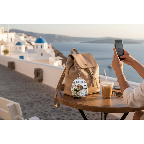 Πορτοφόλι Souvenir μπρελόκ mini - PVC - Greece - 7*9*4.5cm - 871798