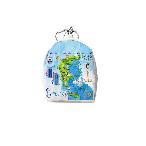 Πορτοφόλι Souvenir μπρελόκ mini - PVC - Greece - 7*9*4.5cm - 871799