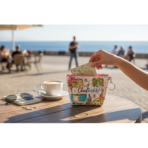 Πορτοφόλι Souvenir μπρελόκ mini - PVC - Chalkidiki - 11*7*4cm - 871800