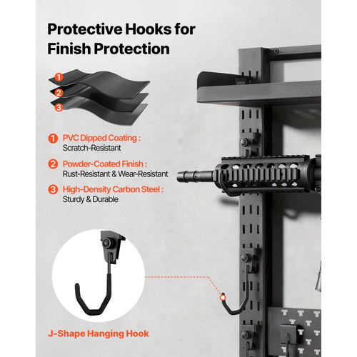 Βάση όπλων VEVOR για τοποθέτηση σε τοίχο, από βαρέως τύπου ατσάλι, εσωτερική βάση για κυνηγετικά όπλα με θήκη γεμιστήρα, πάνελ MOLLE, θήκη αποθήκευσης αξεσουάρ όπλων, χωράει έως και 5 τουφέκια ή κυνηγετικά όπλα, για τακτικό εξοπλισμό