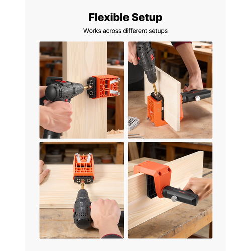 Κιτ Διάτρησης Τύπων VEVOR, Ρυθμιζόμενο 12,7 / 19 / 38,1 mm, Λαβή με περιστροφή 360°, Σύστημα Διάτρησης Τύπων με Βίδες 260, Σφιγκτήρας C, Κολάρο Στοπ, Τρυπάνι, Εύκολη Σύσφιξη και Ρύθμιση, για Ξυλουργική