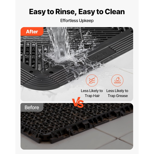 Κιτ άκρων μετάβασης VEVOR, 11 τεμαχίων, ανθεκτικό αρθρωτό περίγραμμα δαπέδου γκαράζ από PP με αλληλοσύνδεση, εύκολη εγκατάσταση, προστασία άκρων για εστιατόριο με υγρή περιοχή, συμβατό μόνο με χαλάκια αποστράγγισης VEVOR, μαύρο