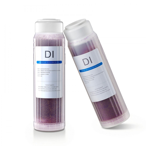 Απιονισμένο φίλτρο VEVOR για σύστημα πλυσίματος αυτοκινήτων χωρίς ίχνη, 2 x 0,5L φίλτρο DI ρητίνης που αλλάζει χρώμα - Συμβατό με το σύστημα απιονισμένου νερού PRS-101XC για αυτοκίνητα, τροχόσπιτα και παράθυρα