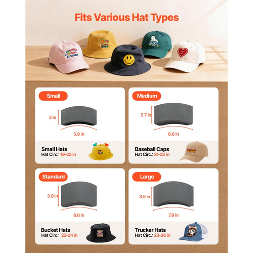 Θερμική πρέσα για καπέλα VEVOR, με 4 εναλλάξιμες πλάκες και καπάκια, ακριβής έλεγχος θερμοκρασίας και χρόνου, Θερμική πρέσα για καπέλα και καπέλα, για έργα σιδερώματος και εξάχνωσης HTV, λευκό