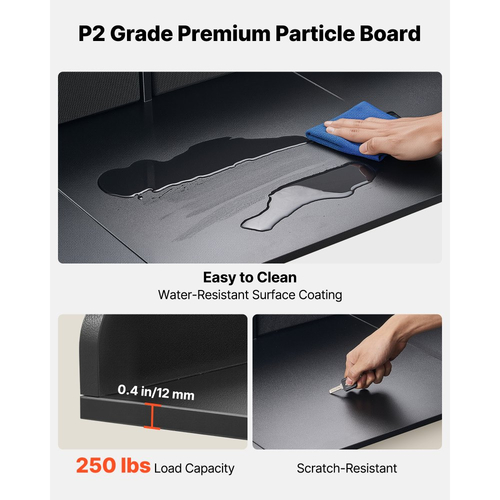 Πάγκος Πλυντηρίου-Στεγνωτηρίου VEVOR με Ράφι, Ξύλινο Επικάλυμμα Πλυντηρίου-Στεγνωτηρίου 137 x 69,9 cm με 2 Συρτάρια & Γάντζους, Επικάλυμμα Πλυντηρίου Ρούχων για Ντουλάπα Πλυντηρίου, Οργάνωση και Αποθήκευση, Μαύρο