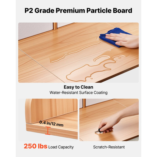 Πάγκος Πλυντηρίου-Στεγνωτηρίου VEVOR με Ράφι, Ξύλινο Επικάλυμμα Πλυντηρίου-Στεγνωτηρίου 137x69,9cm με 2 Συρτάρια & 2 Γάντζους, Επικάλυμμα Πλυντηρίου Ρούχων για Ντουλάπα Πλυντηρίου, Οργάνωση & Αποθήκευση Πάγκου Ντουλάπας, Burlywood