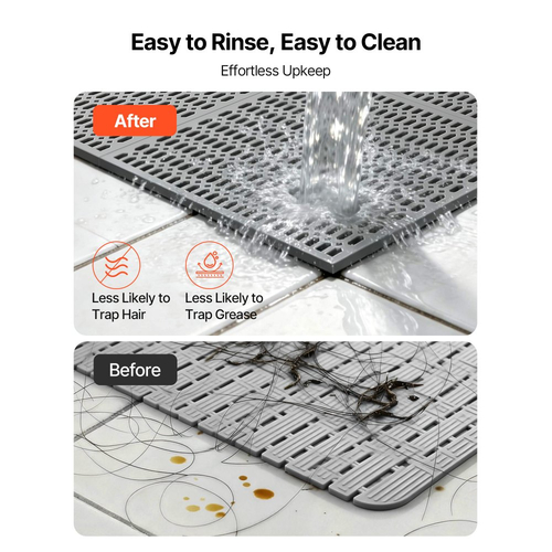 Πατάκι αποστράγγισης VEVOR, 90 x 1500 cm, Αντιολισθητικό επαγγελματικό πατάκι δαπέδου PVC, Κοίλο ρολό πατακιού αποστράγγισης νερού για υγρές περιοχές, για εξωτερικό εσωτερικό εστιατόριο, πισίνα, βεράντα, μπάνιο, τουαλέτα, μαύρο