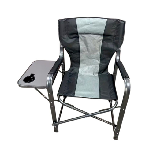 Πτυσσόμενη καρέκλα camping με ενσωματωμένο τραπεζάκι - 1811 - 170143 - Black