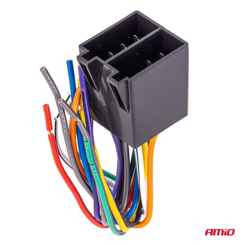 Amio – Φίσα ISO 13PIN Αρσενική CCA 12V 5A για Σταθερή Σύνδεση & Αξιόπιστη Λειτουργία Φωτισμού – 1 Τεμ. (04445/AM)