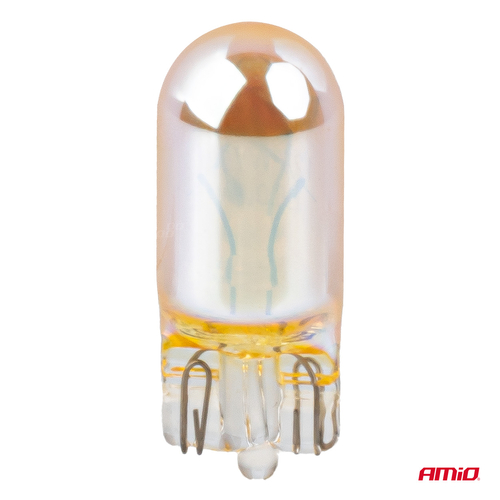 Amio – Λάμπες Αλογόνου WY5W W2.1x9.5d Καρφωτές 12V 5W Πορτοκαλί Lumitec για Φλας & Καθαρή Σήμανση – Σετ 2 Τεμ. (04626/AM)