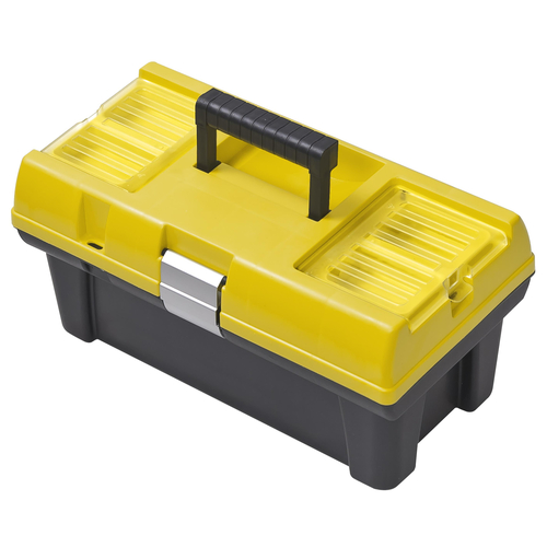 Εργαλειοθήκη πλαστική SEMI PROFI ALU 12 CARBO
1 μεταλλικό κλείστρο
2 ταμπακιέρες ρυθμιζόμενες με πολυκαρβονικό καπάκι
1 δίσκος
Διαστάσεις: 405X205X145mm / CARBO-SEMI-PROFI-ALU-16