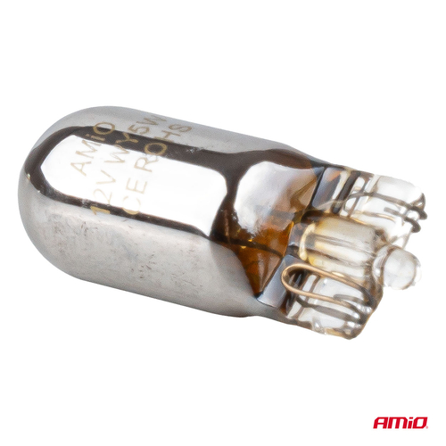 Amio – Λάμπες Αλογόνου WY5W W2.1x9.5d Καρφωτές 12V 5W Λευκό/Χρώμιο Lumitec για Φωτισμό Θέσης & Εσωτερικό – Σετ 2 Τεμ. (04628/AM)