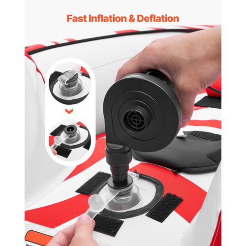 Ρυμουλκούμενοι σωλήνες VEVOR για σκάφη, Φουσκωτοί σωλήνες σκάφους και ρυμουλκούμενα για 2 άτομα, Σωλήνες θαλάσσιων σπορ χωρητικότητας 154 kg για τράβηγμα σκάφους - με 2 κόκπιτ, πλήρες κάλυμμα από νάιλον, λαβές με επένδυση και βαλβίδα ασφαλείας