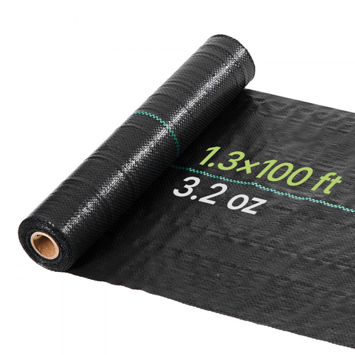 Ύφασμα VEVOR για φράγμα ζιζανίων βαρέως τύπου, 0,4 x 30,5m 90,7g ύφασμα τοπίου, υφασμένα υφάσματα αποκλεισμού ζιζανίων, υφάσματα κήπου, φράγμα ζιζανίων, κάλυψη εδάφους ελέγχου ζιζανίων, ιμάντες γεωυφάσματος, χαλάκι κηπουρικής, μαύρο