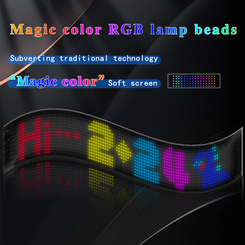 GLOBOSTAR® MATRIX GLB-106-0003 Εύκαμπτη Κυλιόμενη Ψηφιακή Επιγραφή 59.5x12cm P6 96x16 Pixel LED 10W DC 5V 2A με USB 2.0 Αδιάβροχο IP65 Πολύχρωμο RGB - Bluetooth Control μέσω iPIXEL APP - Μ59.5 x Π0.2 x Υ12cm - 2 Χρόνια Εγγύηση