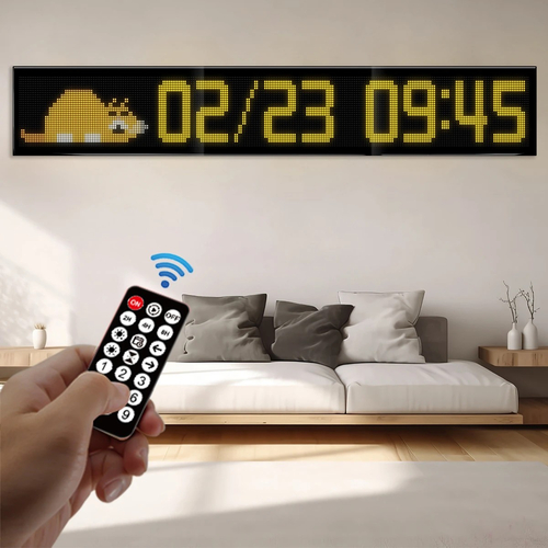 GLOBOSTAR® MATRIX GLB-106-0013 Εύκαμπτη Κυλιόμενη Ψηφιακή Επιγραφή 192x28cm P7 256x32 Pixel LED 40W AC 220-240V Αδιάβροχο IP65 Πολύχρωμο RGB - Bluetooth Control μέσω iPIXEL APP - Μ192 x Π0.4 x Υ28cm - 2 Χρόνια Εγγύηση