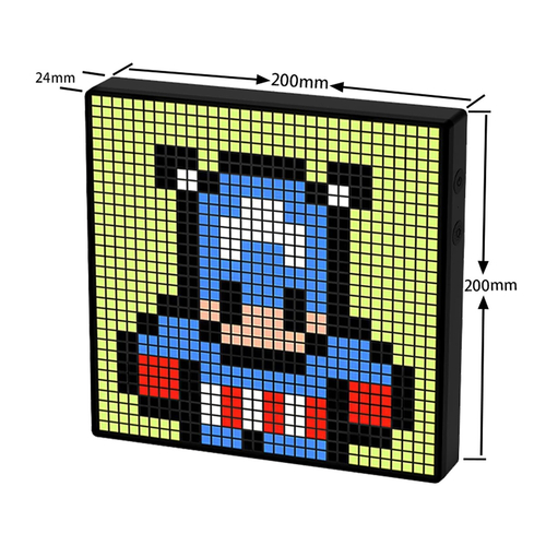 GLOBOSTAR® MATRIX GLB-106-0018 Κυλιόμενη Ψηφιακή Επιγραφή 20x20cm P5.7 32x32 Pixel LED 10W AC 220-240V IP20 Πολύχρωμο RGB - Bluetooth Control μέσω iPIXEL APP - Μ20 x Π2.4 x Υ20cm - 2 Χρόνια Εγγύηση