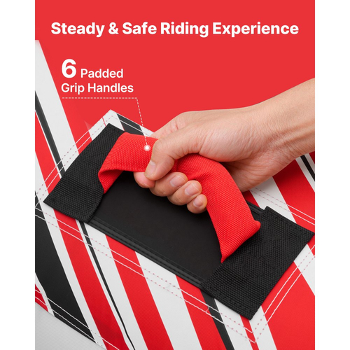 Ρυμουλκούμενος σωλήνας VEVOR για βαρκάδα, Φουσκωτοί σωλήνες σκάφους και ρυμουλκούμενα για 3 αναβάτες, Χωρητικότητα 231 kg Ρυμουλκούμενος σωλήνας για έλξη σκάφους για θαλάσσια σπορ - με πτερύγια, πλήρες νάιλον κάλυμμα, επενδυμένες λαβές και βαλβίδα ασφαλείας