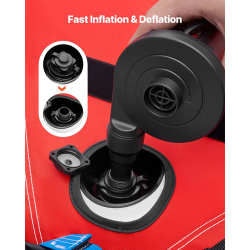 Ρυμουλκούμενοι σωλήνες VEVOR για σκάφη, Φουσκωτός σωλήνας ρυμούλκησης 2 ατόμων για τράβηγμα σκάφους, Σωλήνες σκαφών χωρητικότητας 154 kg - με πλήρες κάλυμμα από νάιλον, διπλά σημεία ρυμούλκησης, βαλβίδα ασφαλείας και επενδεδυμένες λαβές