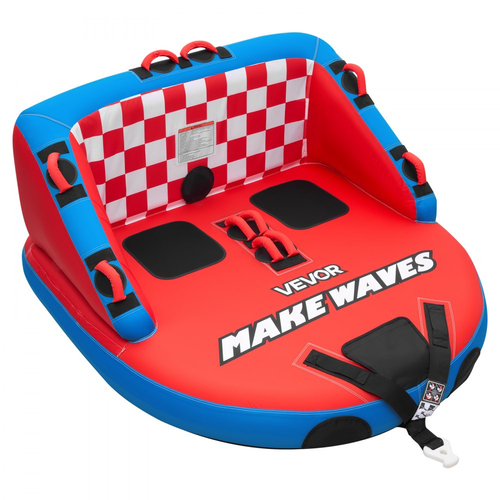 Ρυμουλκούμενοι σωλήνες VEVOR για σκάφη, Φουσκωτός σωλήνας ρυμούλκησης 2 ατόμων για τράβηγμα σκάφους, Σωλήνες σκαφών χωρητικότητας 154 kg - με πλήρες κάλυμμα από νάιλον, διπλά σημεία ρυμούλκησης, βαλβίδα ασφαλείας και επενδεδυμένες λαβές