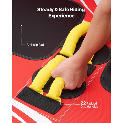 Ρυμουλκούμενοι σωλήνες VEVOR για σκάφη, Φουσκωτός σωλήνας ρυμούλκησης 4 ατόμων για τράβηγμα σκάφους, Χωρητικότητα 308 kg για θαλάσσια σπορ - με πλήρες κάλυμμα από νάιλον, διπλά σημεία ρυμούλκησης, βαλβίδα ασφαλείας και επενδεδυμένες λαβές