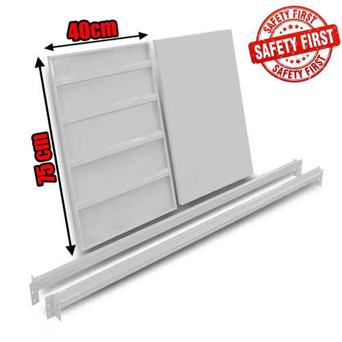 Μονό Ράφι Βαρέως Τύπου 150x40 Λευκό