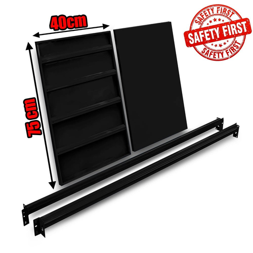 Μονό Ράφι Βαρέως Τύπου 150x40 Μαύρο