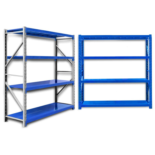 Ράφια Βαρέως Τύπου 250x200x40 Λευκό-Μπλε