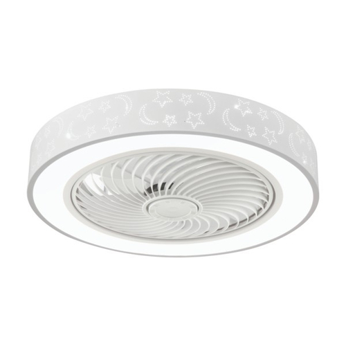 ΑΝΕΜΙΣΤΗΡΑΣ ΠΛΑΦΟΝΙΕΡΑ ΟΡΟΦΗΣ ΠΑΙΔΙΚΟΣ ΛΕΥΚΟΣ-ΓΚΡΙ Φ50 15W DC ΜΟΤΕΡ ΜΕ LED ΦΩΣ 41W ΚΑΙ ΚΟΝΤΡΟΛ