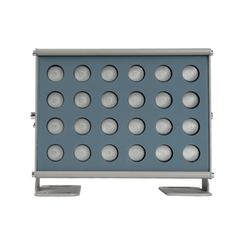 GLOBOSTAR® FLOODHENO 999-0264 Προβολέας Σποτ Wall Washer LED 36W 2880lm 30° DC 24V Αδιάβροχο IP65 Πολύχρωμο RGB Dimmable DMX512 - Bridgelux SMD Chip - Γκρι - Μ22 x Π11 x Υ16.5cm - 3 Χρόνια Εγγύηση