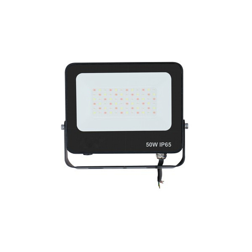 ΠΡΟΒΟΛΕΑΣ LED 50W SMD RGBW 100-265V IP66 ΜΑΥΡΟΣ PLUS