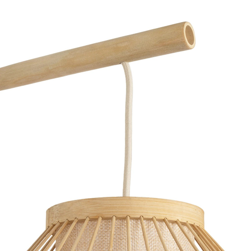 GLOBOSTAR® TULUM 01971 Boho Φωτιστικό Τοίχου - Απλίκα με Ντουί 1 x E27 AC 220-240V IP20 - Μπεζ - Μ24 x Π32 x Υ55cm