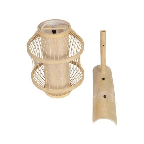 GLOBOSTAR® TULUM 01971 Boho Φωτιστικό Τοίχου - Απλίκα με Ντουί 1 x E27 AC 220-240V IP20 - Μπεζ - Μ24 x Π32 x Υ55cm