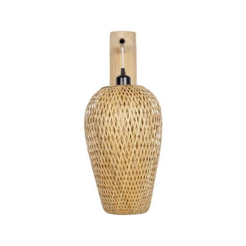 GLOBOSTAR® SELVA 01977 Boho Φωτιστικό Τοίχου - Απλίκα με Ντουί 1 x E27 AC 220-240V IP20 - Μπεζ - Μ24 x Π32 x Υ56cm