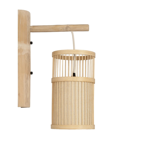 GLOBOSTAR® TULUM 01978 Boho Φωτιστικό Τοίχου - Απλίκα με Ντουί 1 x E27 AC 220-240V IP20 - Μπεζ - Μ16 x Π26.5 x Υ47cm