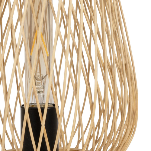 GLOBOSTAR® ARIDA 01982 Boho Επιτραπέζιο Φωτιστικό Πορτατίφ με Ντουί 1 x E27 AC 220-240V IP20 - Μπεζ - Μ20 x Π20 x Υ38.5cm