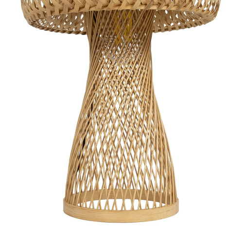 GLOBOSTAR® SELVA 01995 Boho Επιτραπέζιο Φωτιστικό Πορτατίφ με Ντουί 1 x E27 AC 220-240V IP20 - Μπεζ - Μ30 x Π30 x Υ45cm