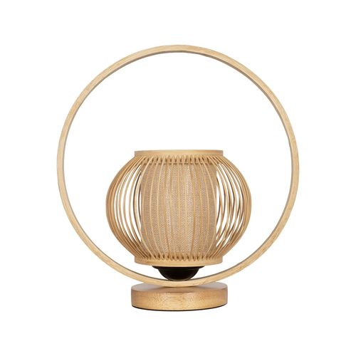 GLOBOSTAR® TULUMKO 02009 Boho Επιτραπέζιο Φωτιστικό Πορτατίφ με Ντουί 1 x E27 AC 220-240V IP20 - Μπεζ - Μ30 x Π18 x Υ32cm