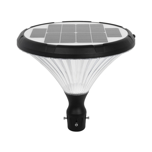 GLOBOSTAR® SQUARE 90503 Φωτιστικό Κεφαλής Post Top Πλατείας/Πάρκου/Κήπου LED 40W 1600lm 120° DC 5V με Ενσωματωμένο Φωτοβολταϊκό Panel 5V 25W & Επαναφορτιζόμενη Μπαταρία Li-ion 3.2V 30000mAh με Αισθητήρα Κίνησης-Ημέρας-Νύχτας Αδιάβροχο IP65 Θερμό Λευκό 2700K - Sanan SMD Chip - Γκρι Ανθρακί Ματ - Μ54 x Π54 x Υ48.5cm - 2 Χρόνια Εγγύηση