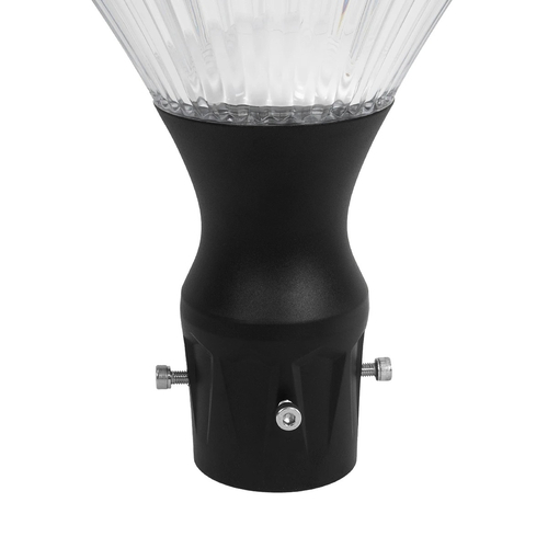 GLOBOSTAR® SQUARE 90503 Φωτιστικό Κεφαλής Post Top Πλατείας/Πάρκου/Κήπου LED 40W 1600lm 120° DC 5V με Ενσωματωμένο Φωτοβολταϊκό Panel 5V 25W & Επαναφορτιζόμενη Μπαταρία Li-ion 3.2V 30000mAh με Αισθητήρα Κίνησης-Ημέρας-Νύχτας Αδιάβροχο IP65 Θερμό Λευκό 2700K - Sanan SMD Chip - Γκρι Ανθρακί Ματ - Μ54 x Π54 x Υ48.5cm - 2 Χρόνια Εγγύηση