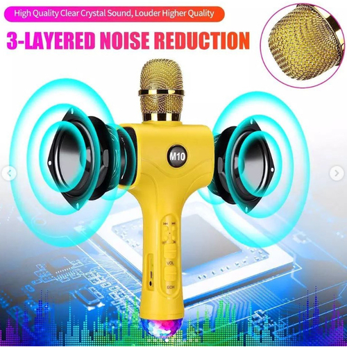 Ασύρματο μικρόφωνο Karaoke με ηχείο - M10 - 961867 - Red