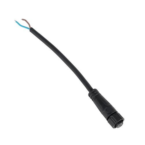GLOBOSTAR® CONNECTOR 999-0265 2 Pin Σύνδεσμος Τροφοδοσίας για Wall Washers & Προβολείς με Είσοδο 2 x 0.25mm2 & Έξοδο 1 x Αρσενικό Βύσμα Αδιάβροχο IP65 - Μαύρο - Μ20 x Π1.5 x Υ1.5cm