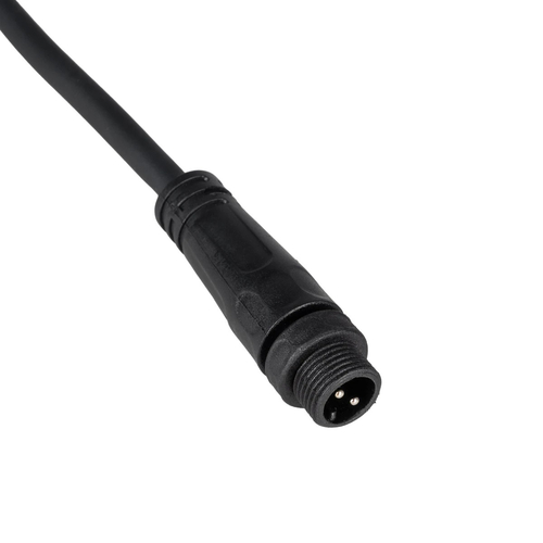 GLOBOSTAR® CONNECTOR 999-0266 2 Pin Σύνδεσμος Τροφοδοσίας για Wall Washers & Προβολείς με Είσοδο 2 x 0.25mm2 & Έξοδο 1 x Θηλυκό Βύσμα Αδιάβροχο IP65 - Μαύρο - Μ20 x Π1.5 x Υ1.5cm