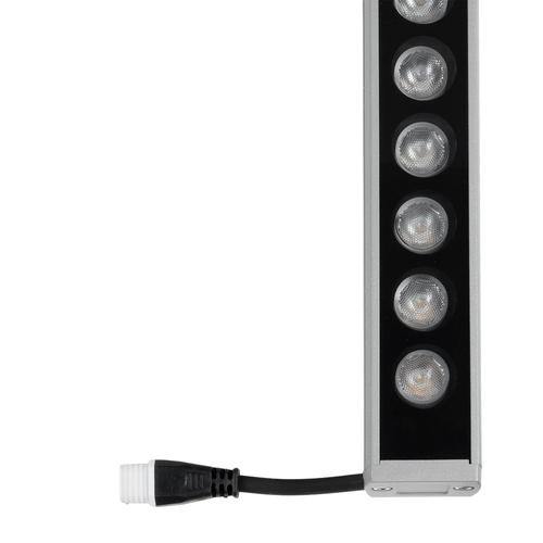 GLOBOSTAR® WASHERPANDA 999-0273 Μπάρα Φωτισμού Wall Washer LED 36W 4140lm 15° DC 24V Αδιάβροχο IP67 Φυσικό Λευκό 4500K Dimmable - Bridgelux SMD Chip - Γκρι Ανθρακί - Μ100 x Π4 x Υ3cm - 3 Χρόνια Εγγύηση