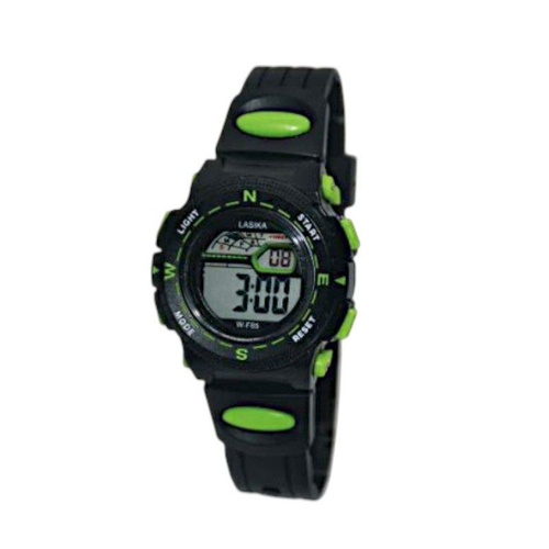 Παιδικό ψηφιακό ρολόι χειρός - WF85 - Lasika - 115147 - Black/Green