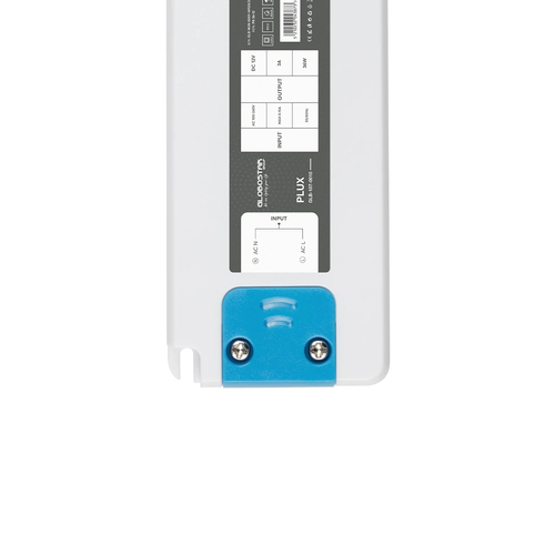 GLOBOSTAR® PLUX GLB-107-0010 Τροφοδοτικό/Μετασχηματιστής Class II SELV 36W 3A AC 220-240V σε DC 12V IP20 - Λευκό Ματ - Μ12.8 x Π5 x Υ1.5cm - 3 Χρόνια Εγγύηση